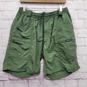 Mocean Green Tactical Cargo Shorts Mens XXL Elastic Drawstring Outdoor Gorpcore